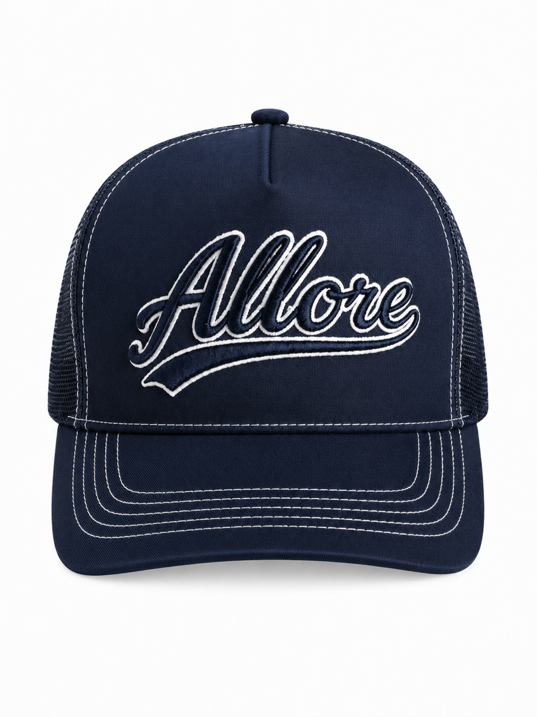 ALLORE Navy Trucker Cap
