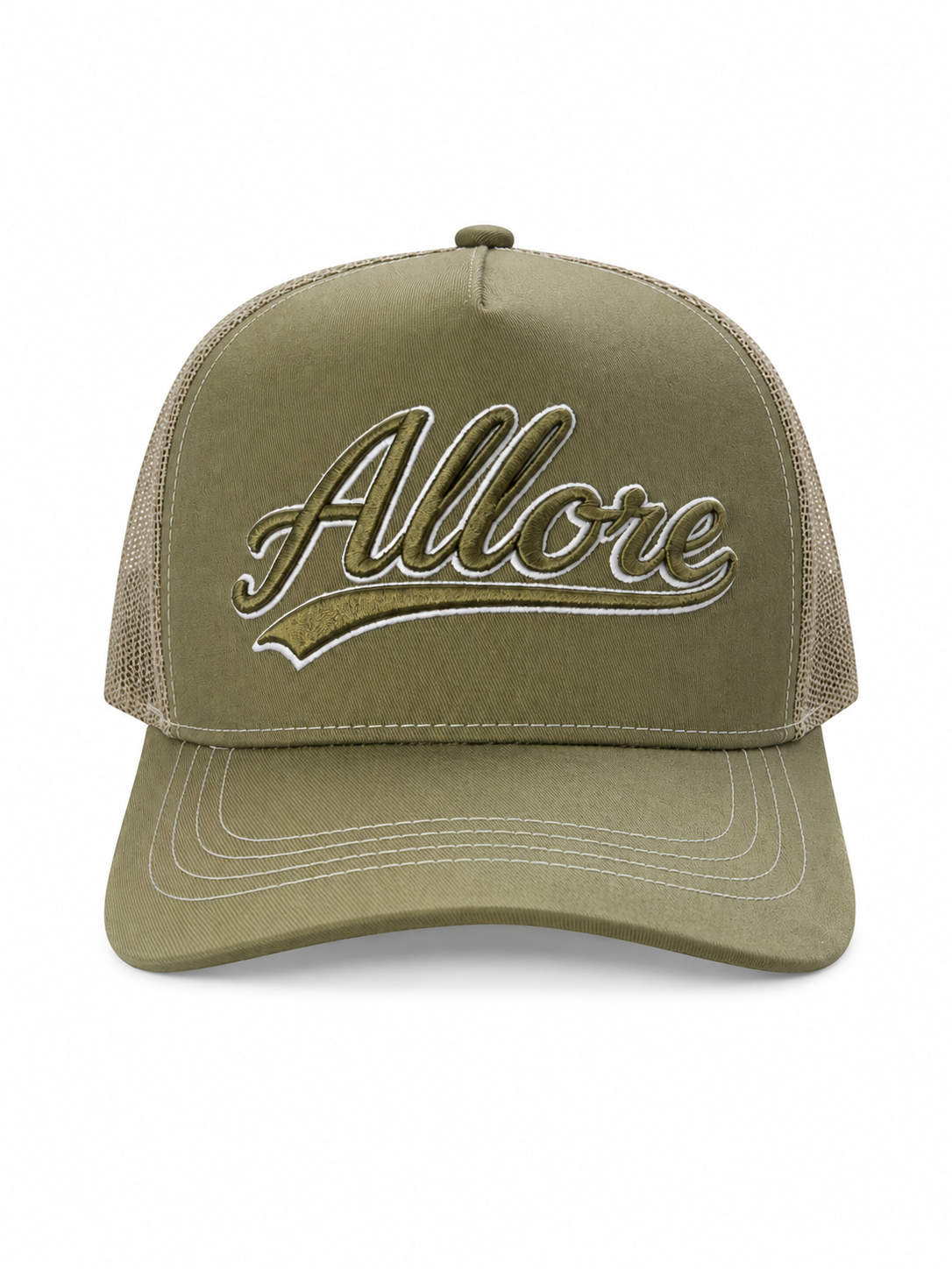 ALLORE Khaki Trucker Cap